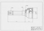 ШРУС усиленный HDK SU-039 44101-84A00 для Suzuki Jimny JB43 26-44-29