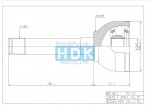 ШРУС усиленный HDK TO-015 43405-60030 для Toyota Land Cruiser 80 короткий