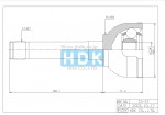 ШРУС усиленный HDK TO-057 43405-60120 для Toyota Land Cruiser 105 HZJ78 HZJ79 под механические хабы
